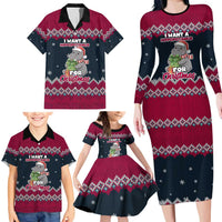 I Want A Hippopotamus Christmas Design Family Matching Long Sleeve Bodycon Dress and Hawaiian Shirt Xmas Holiday Patterns - Wonder Print Shop