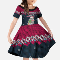 I Want A Hippopotamus Christmas Design Family Matching Off The Shoulder Long Sleeve Dress and Hawaiian Shirt Xmas Holiday Patterns - Wonder Print Shop
