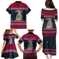 I Want A Hippopotamus Christmas Design Family Matching Puletasi and Hawaiian Shirt Xmas Holiday Patterns - Wonder Print Shop