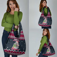 I Want A Hippopotamus Christmas Design Grocery Bag Xmas Holiday Patterns - Wonder Print Shop