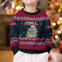 I Want A Hippopotamus Christmas Design Kid Ugly Christmas Sweater Xmas Holiday Patterns - Wonder Print Shop