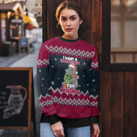 I Want A Hippopotamus Christmas Design Ugly Christmas Sweater Xmas Holiday Patterns - Wonder Print Shop