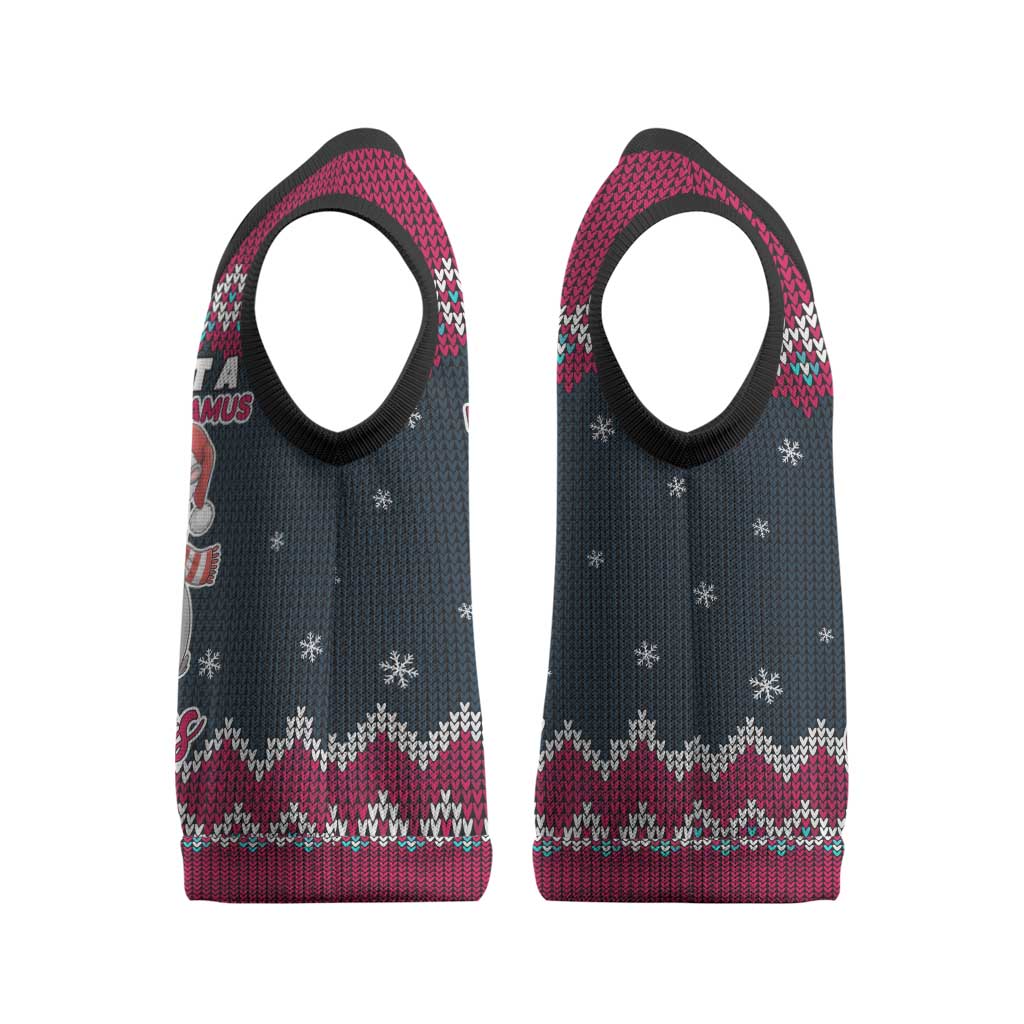 I Want A Hippopotamus Christmas Design Christmas Knitted V-Neck Vest Xmas Holiday Patterns - Wonder Print Shop