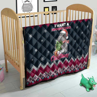 I Want A Hippopotamus Christmas Design Quilt Xmas Holiday Patterns - Wonder Print Shop