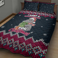 I Want A Hippopotamus Christmas Design Quilt Bed Set Xmas Holiday Patterns - Wonder Print Shop