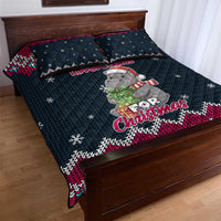 I Want A Hippopotamus Christmas Design Quilt Bed Set Xmas Holiday Patterns - Wonder Print Shop