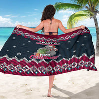 I Want A Hippopotamus Christmas Design Sarong Xmas Holiday Patterns - Wonder Print Shop