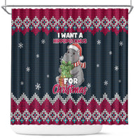 I Want A Hippopotamus Christmas Design Shower Curtain Xmas Holiday Patterns - Wonder Print Shop