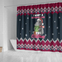 I Want A Hippopotamus Christmas Design Shower Curtain Xmas Holiday Patterns - Wonder Print Shop