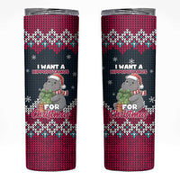 I Want A Hippopotamus Christmas Design Skinny Tumbler Xmas Holiday Patterns - Wonder Print Shop