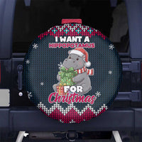 I Want A Hippopotamus Christmas Design Spare Tire Cover Xmas Holiday Patterns - Wonder Print Shop