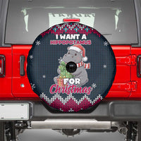 I Want A Hippopotamus Christmas Design Spare Tire Cover Xmas Holiday Patterns - Wonder Print Shop