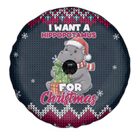 I Want A Hippopotamus Christmas Design Spare Tire Cover Xmas Holiday Patterns - Wonder Print Shop