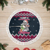I Want A Hippopotamus Christmas Design Tree Skirt Xmas Holiday Patterns - Wonder Print Shop