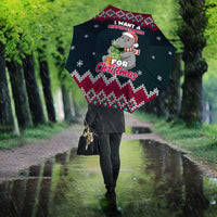 I Want A Hippopotamus Christmas Design Umbrella Xmas Holiday Patterns - Wonder Print Shop
