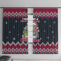 I Want A Hippopotamus Christmas Design Window Curtain Xmas Holiday Patterns - Wonder Print Shop