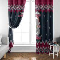 I Want A Hippopotamus Christmas Design Window Curtain Xmas Holiday Patterns - Wonder Print Shop
