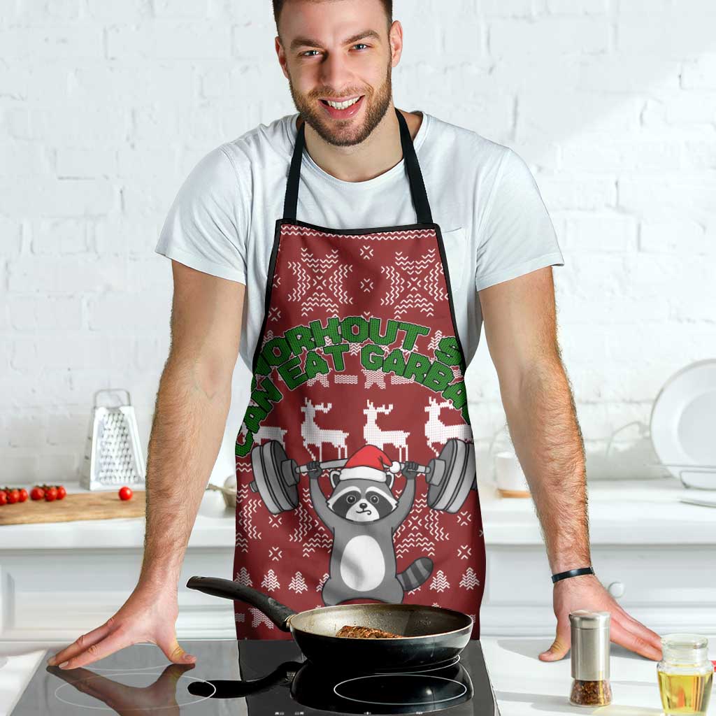 I Workout So I Can Eat Garbage Christmas Design Apron Xmas Holiday Patterns - Wonder Print Shop