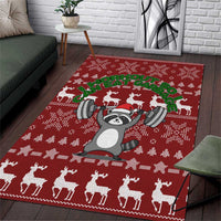 I Workout So I Can Eat Garbage Christmas Design Area Rug Xmas Holiday Patterns - Wonder Print Shop