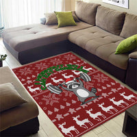 I Workout So I Can Eat Garbage Christmas Design Area Rug Xmas Holiday Patterns - Wonder Print Shop