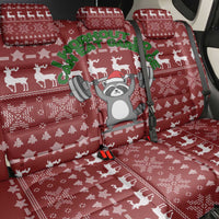 I Workout So I Can Eat Garbage Christmas Design Back Car Seat Cover Xmas Holiday Patterns - Wonder Print Shop