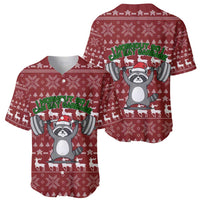 I Workout So I Can Eat Garbage Christmas Design Baseball Jersey Xmas Holiday Patterns - Wonder Print Shop