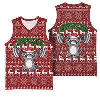 I Workout So I Can Eat Garbage Christmas Design Basketball Jersey Xmas Holiday Patterns - Wonder Print Shop