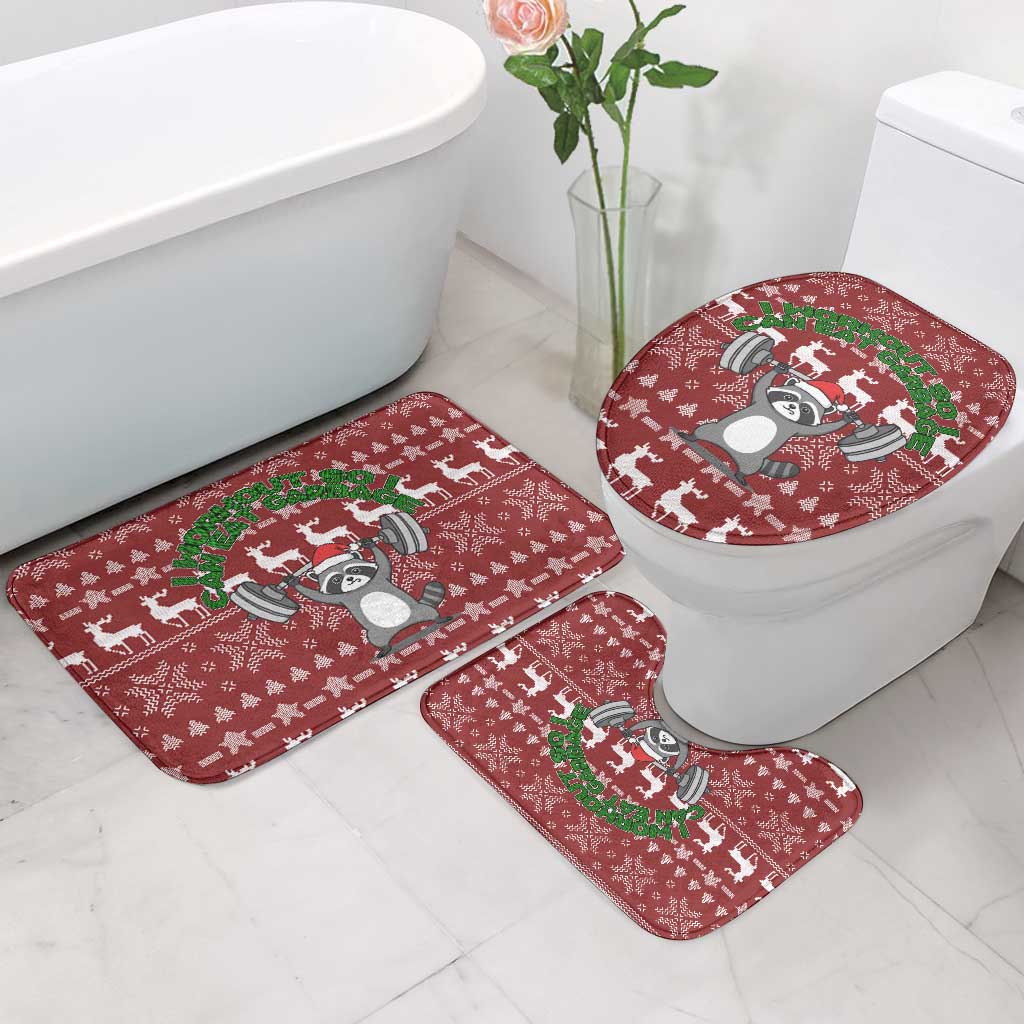 I Workout So I Can Eat Garbage Christmas Design Bathroom Set Xmas Holiday Patterns - Wonder Print Shop