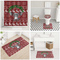 I Workout So I Can Eat Garbage Christmas Design Bathroom Set Xmas Holiday Patterns - Wonder Print Shop