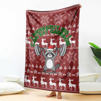 I Workout So I Can Eat Garbage Christmas Design Blanket Xmas Holiday Patterns - Wonder Print Shop