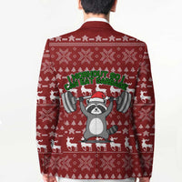 I Workout So I Can Eat Garbage Christmas Design Blazer Xmas Holiday Patterns - Wonder Print Shop