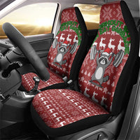 I Workout So I Can Eat Garbage Christmas Design Car Seat Cover Xmas Holiday Patterns - Wonder Print Shop