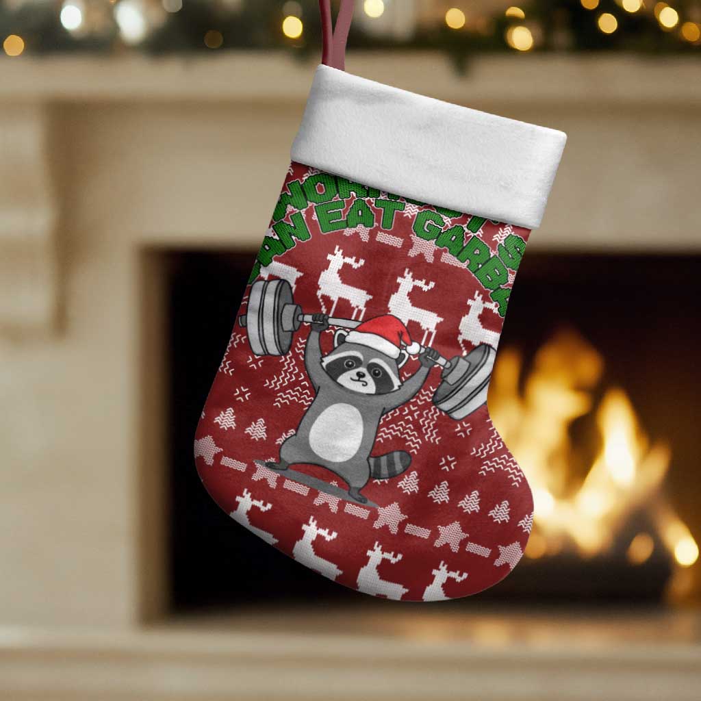 I Workout So I Can Eat Garbage Christmas Design Christmas Stocking Xmas Holiday Patterns - Wonder Print Shop