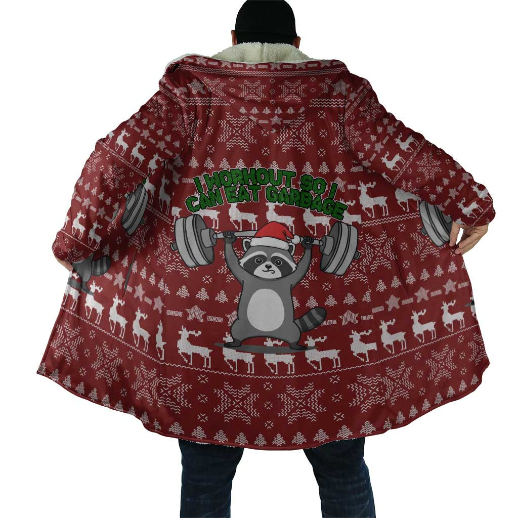 I Workout So I Can Eat Garbage Christmas Design Cloak Xmas Holiday Patterns - Wonder Print Shop