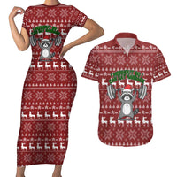 I Workout So I Can Eat Garbage Christmas Design Couples Matching Short Sleeve Bodycon Dress and Hawaiian Shirt Xmas Holiday Patterns - Wonder Print Shop