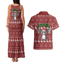 I Workout So I Can Eat Garbage Christmas Design Couples Matching Tank Maxi Dress and Hawaiian Shirt Xmas Holiday Patterns - Wonder Print Shop