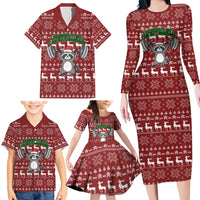 I Workout So I Can Eat Garbage Christmas Design Family Matching Long Sleeve Bodycon Dress and Hawaiian Shirt Xmas Holiday Patterns - Wonder Print Shop