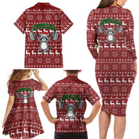 I Workout So I Can Eat Garbage Christmas Design Family Matching Long Sleeve Bodycon Dress and Hawaiian Shirt Xmas Holiday Patterns - Wonder Print Shop