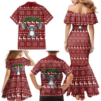 I Workout So I Can Eat Garbage Christmas Design Family Matching Mermaid Dress and Hawaiian Shirt Xmas Holiday Patterns - Wonder Print Shop