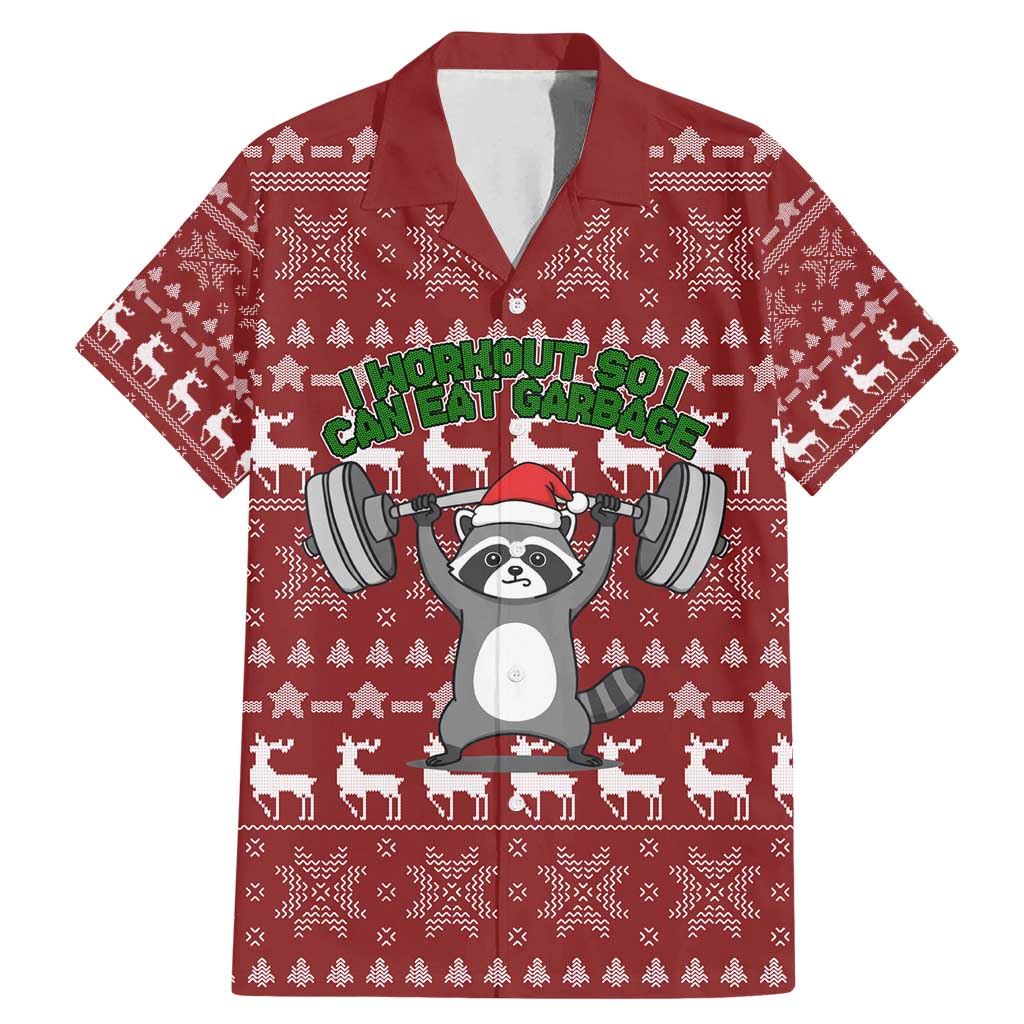 I Workout So I Can Eat Garbage Christmas Design Family Matching Mermaid Dress and Hawaiian Shirt Xmas Holiday Patterns - Wonder Print Shop