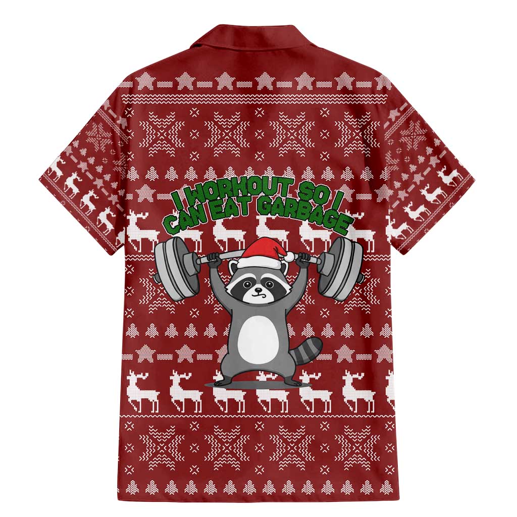 I Workout So I Can Eat Garbage Christmas Design Family Matching Mermaid Dress and Hawaiian Shirt Xmas Holiday Patterns - Wonder Print Shop