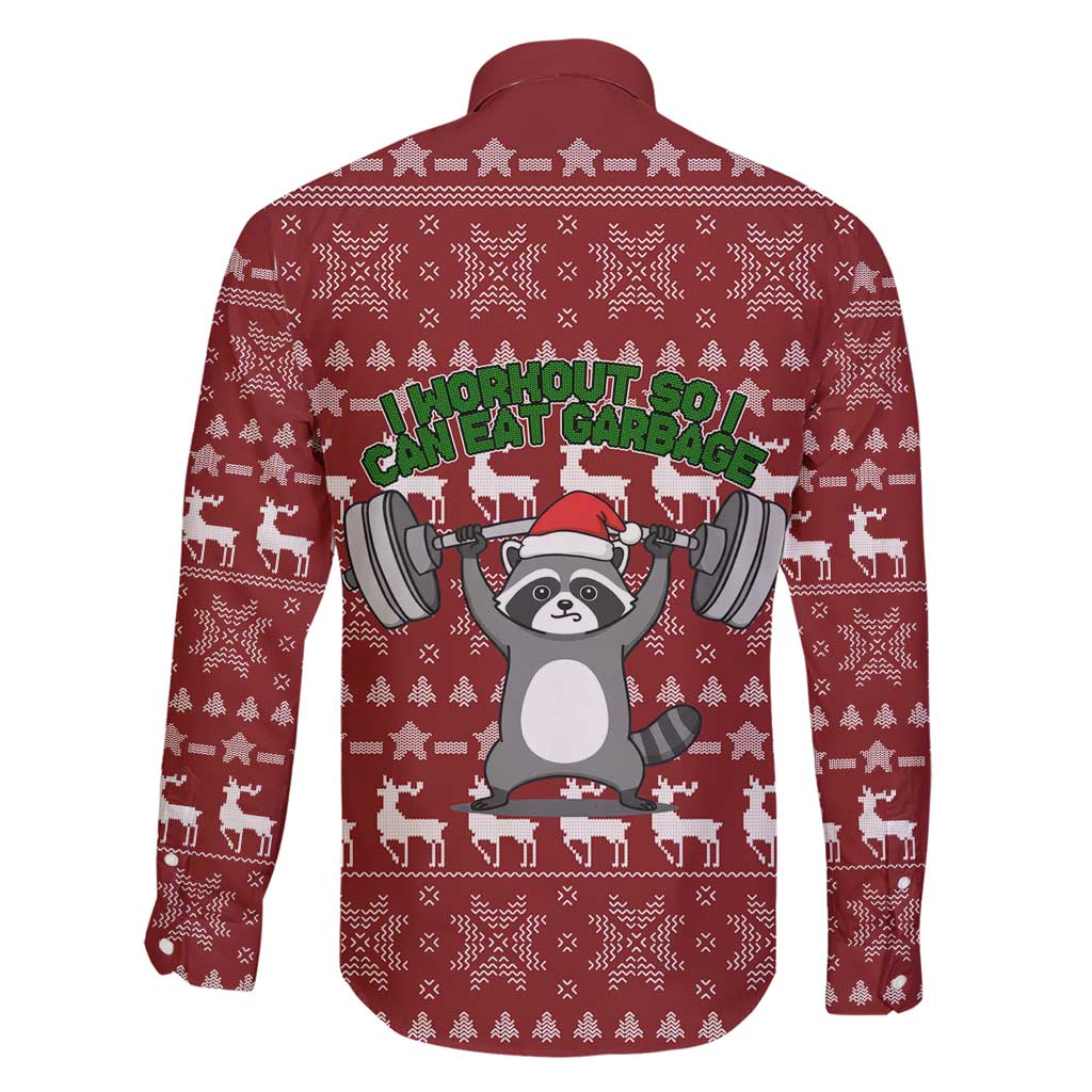 I Workout So I Can Eat Garbage Christmas Design Family Matching Mermaid Dress and Hawaiian Shirt Xmas Holiday Patterns - Wonder Print Shop