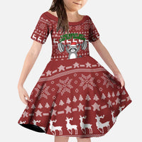 I Workout So I Can Eat Garbage Christmas Design Family Matching Off The Shoulder Long Sleeve Dress and Hawaiian Shirt Xmas Holiday Patterns - Wonder Print Shop