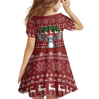 I Workout So I Can Eat Garbage Christmas Design Family Matching Off The Shoulder Long Sleeve Dress and Hawaiian Shirt Xmas Holiday Patterns - Wonder Print Shop