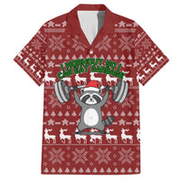 I Workout So I Can Eat Garbage Christmas Design Family Matching Off The Shoulder Long Sleeve Dress and Hawaiian Shirt Xmas Holiday Patterns - Wonder Print Shop