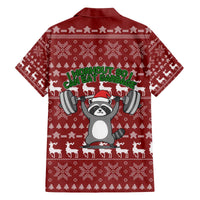 I Workout So I Can Eat Garbage Christmas Design Family Matching Off The Shoulder Long Sleeve Dress and Hawaiian Shirt Xmas Holiday Patterns - Wonder Print Shop