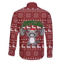 I Workout So I Can Eat Garbage Christmas Design Family Matching Off The Shoulder Long Sleeve Dress and Hawaiian Shirt Xmas Holiday Patterns - Wonder Print Shop