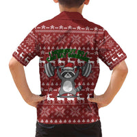 I Workout So I Can Eat Garbage Christmas Design Family Matching Puletasi and Hawaiian Shirt Xmas Holiday Patterns - Wonder Print Shop