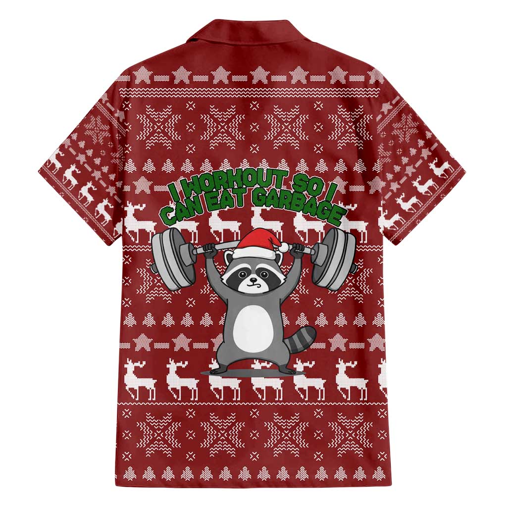 I Workout So I Can Eat Garbage Christmas Design Family Matching Puletasi and Hawaiian Shirt Xmas Holiday Patterns - Wonder Print Shop