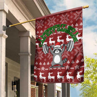 I Workout So I Can Eat Garbage Christmas Design Garden Flag Xmas Holiday Patterns - Wonder Print Shop